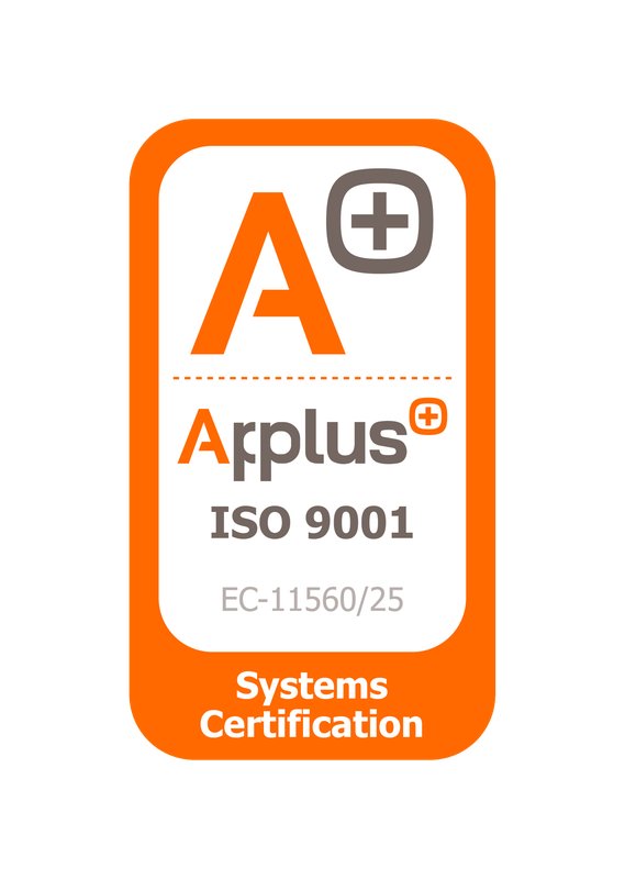 Sello Applus+ ISO 9001 · Sistema de Gestión de la Calidad